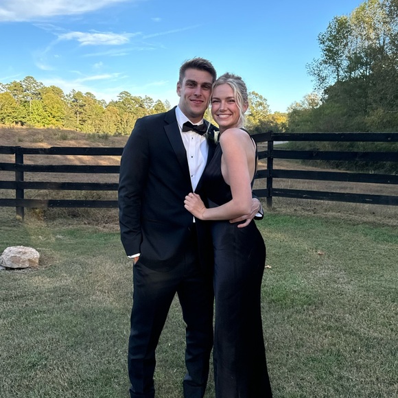 La Lune Plunged Cross Back Maxi Dress - Picture 3 of 11